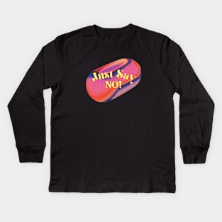 Retro Resolve - 'Just Say NO!' Vintage Edition Kids Long Sleeve T-Shirt